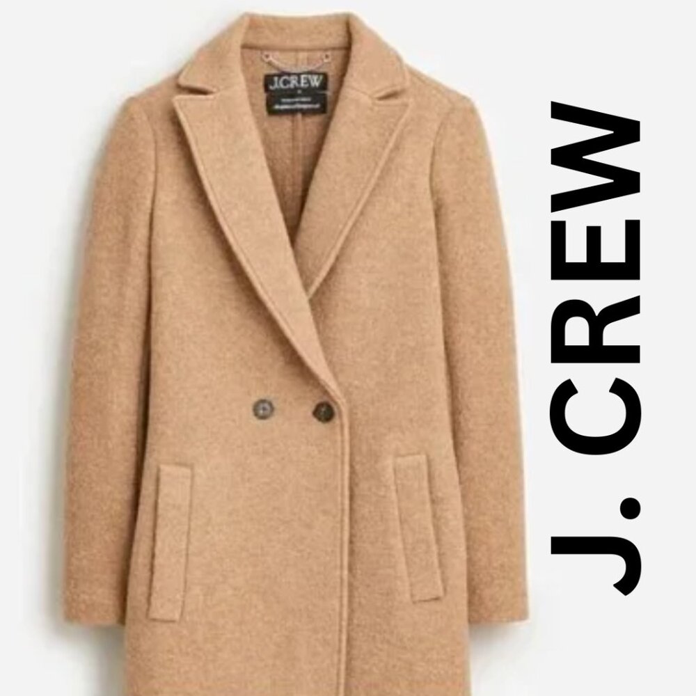 J Crew Italian Boiled Wool Toapcoat, Size 14